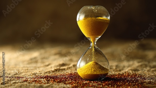 Bidirectional Hourglass with Forward and Reverse Sand Flow Symbolizing Contradictory Health Beliefs in Creative Abstract Design