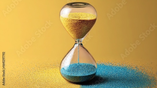 Symbolic Bidirectional Hourglass of Health Advice Conflict and Time Reversal in Modern Lifestyle Abstract Creative Design