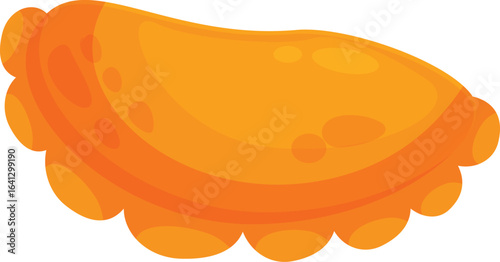 Golden brown, savory empanada, baked or fried dough filled with meat, vegetables, or cheese, representing latin american cuisine