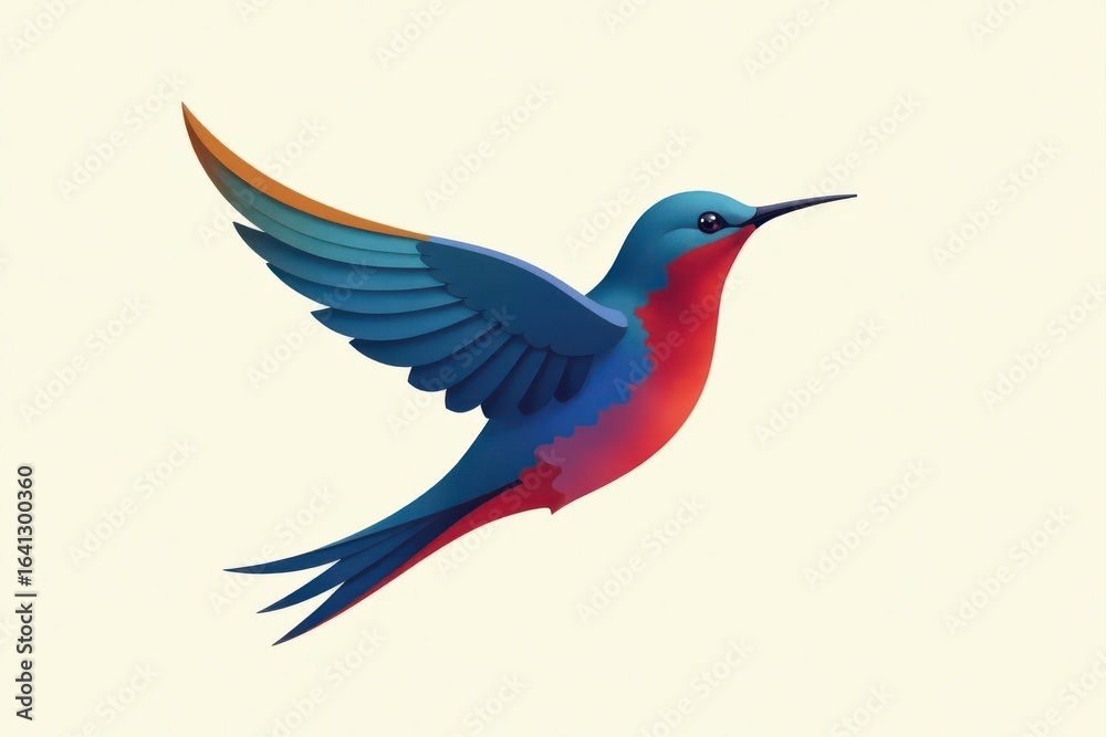 Obraz premium Elegant swallow, continuous single line, minimal bird design, modern art, nature illustration