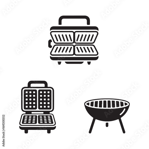 Kitchen appliance cooking symbol pack