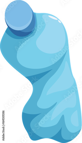Crumpled empty plastic bottle representing plastic waste and environmental pollution issues