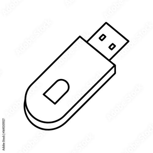 Secure USB Flash Drive Icon