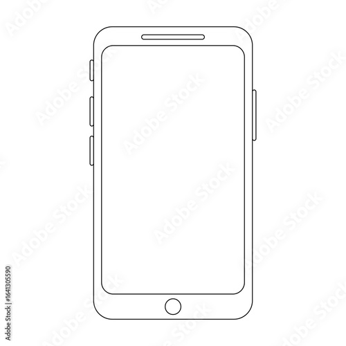 Smartphone icon in lineart style