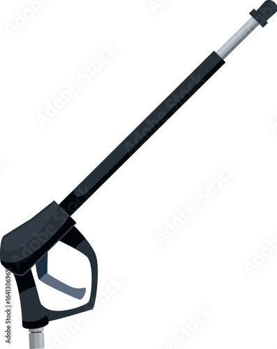 Pressure washer spray gun nozzle provides high pressure cleaning for various surfaces