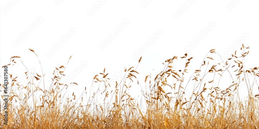 Obraz premium Dry autumn grass minimalist landscape natural.
