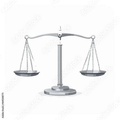 Balance scale of justice icon for fairness law legal concept scales of equilibrium equality illustration design