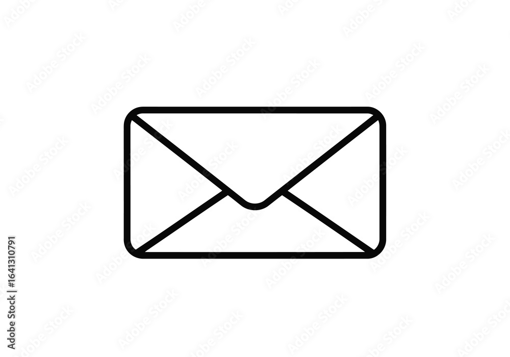 Vector illustration of photo of closed envelope icon representing mail or email communication, isolated on white background Vector illustration of photo of closed envelope icon representing mail or email communication, isolated on white background