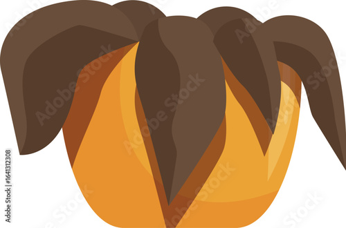 Close up of a ripe annona fruit, showcasing its segmented structure and dark brown seeds, a tropical delicacy ready to be enjoyed