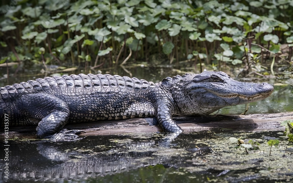 Fototapeta premium alligator in the zoo