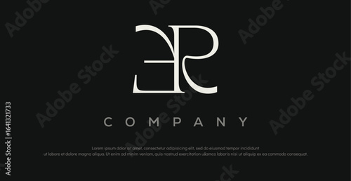 letter R letter E logo concept vector icon
