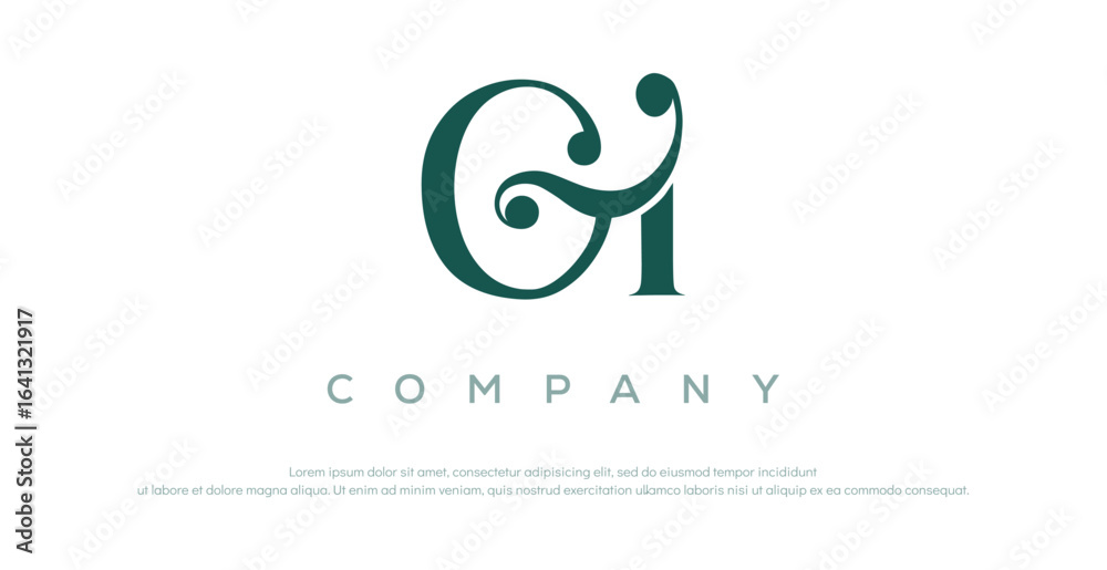 Fototapeta premium Abstract Letter Vector Log GT TG Design Template 