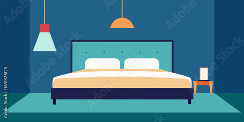 Contemporary Bedroom With Upholstered Bed And Soft Lighting