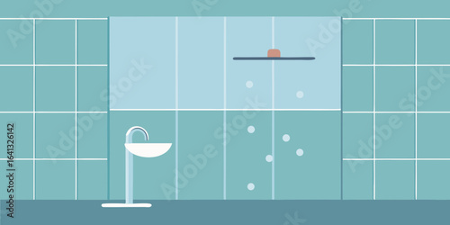 Contemporary Bathroom With Glass Rain Shower