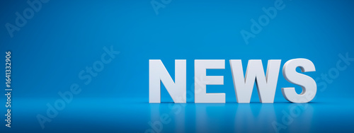 Фотография News - White letters on blued colored background