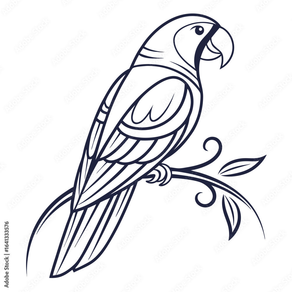Obraz premium vector illustration of a bird