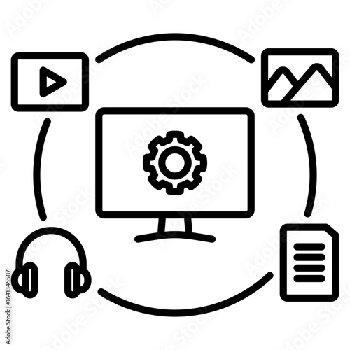 CMS icon on white background