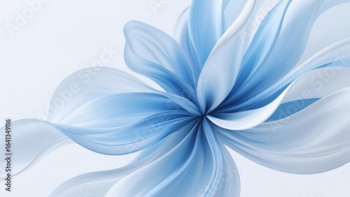 abstract blue background with flowers