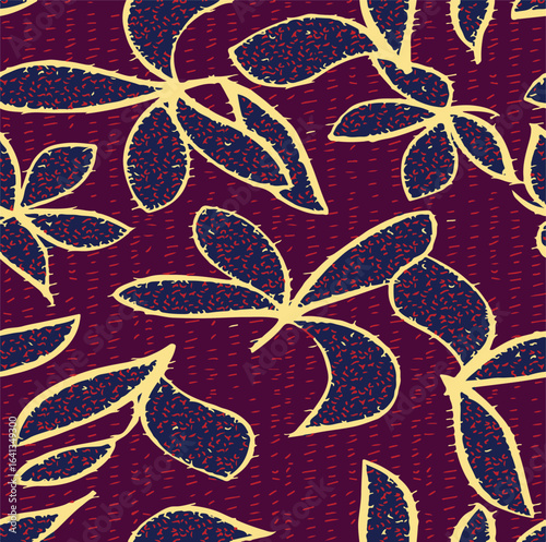 Big flowers pattern, upscale floral pattern. graphical textures floral, trendy colors pattern , flowers background with leaves. vector illustration.