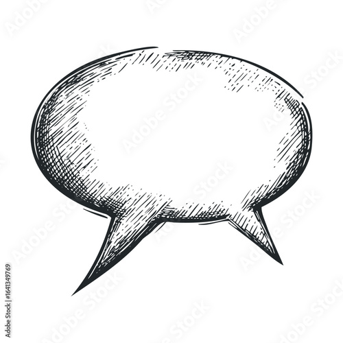 Blank speech bubble for creative communication ideas and messaging