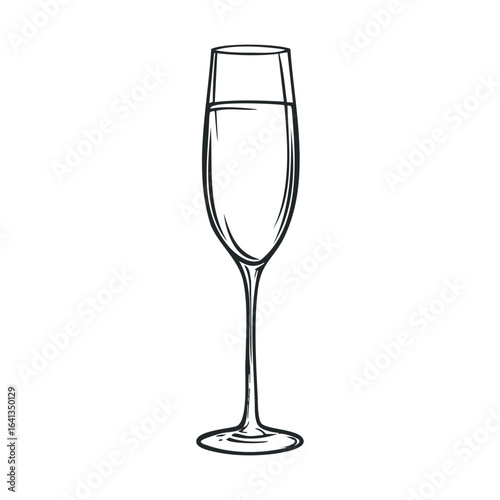 Elegant champagne glass for celebration drinks and toasting moments