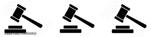 Gavel icons set