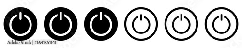 Power off icon set