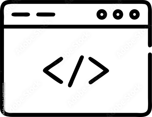 Web browser window displaying programming code with brackets