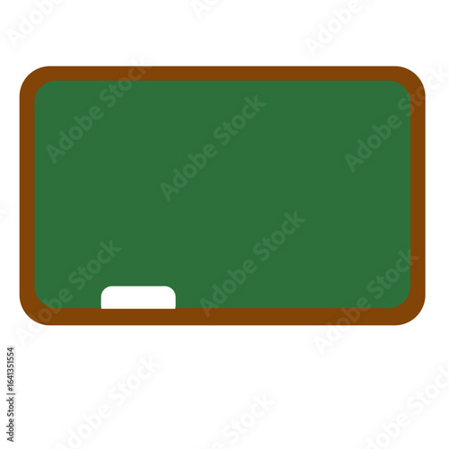  Simple rectangular green chalkboard with clean writing surface, used for teaching and writing in schools and classrooms.