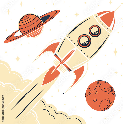 rocket in space