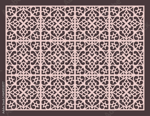 Modern geometric bookmark template for laser cutting crafts