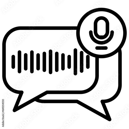 Voice Message line icon