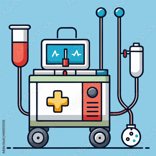 Medical equipment flat icon
