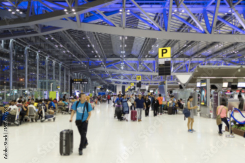 Wallpaper Mural Blur background : Terminal Departure Check-in at airport with bokeh Torontodigital.ca