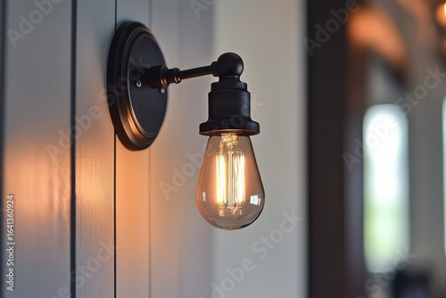 Vintage Inspired Wall Sconce with Edison Bulb for Elegant Home Decor