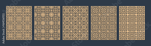 Decorative laser cut panels template with 