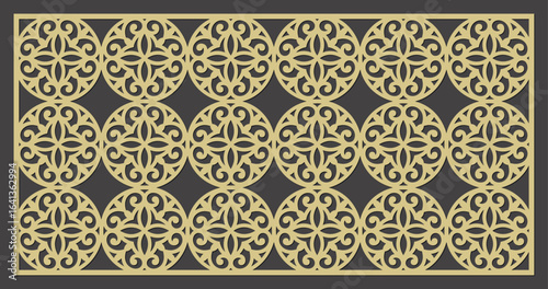 Arabic and Islamic Art-Inspired Laser Cut Panels with Intricate Patterns: A culturally rich collection of vectors that draws inspiration from traditional Arabic and Islamic geometric and floral art, p