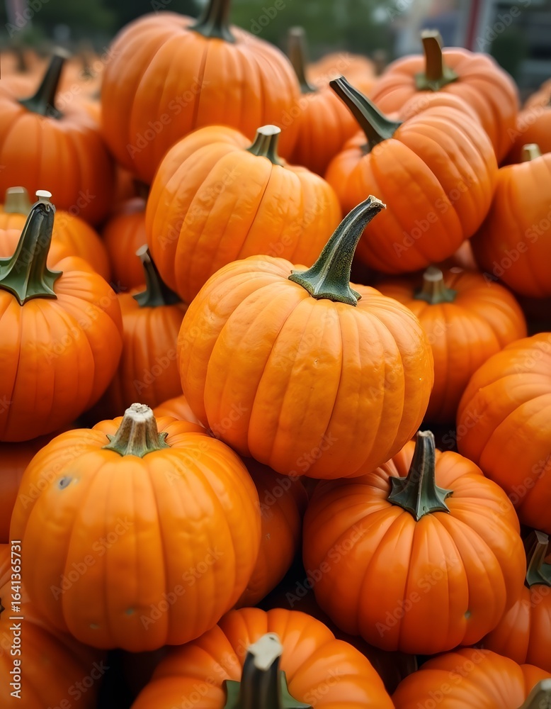 Group of small pumpkins in pile Group of small pumpkins in pile