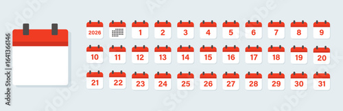 Calendar design with daily schedule  for managing time