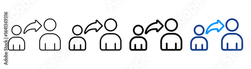 Growing Up Icon Multiple Outline Collection Set