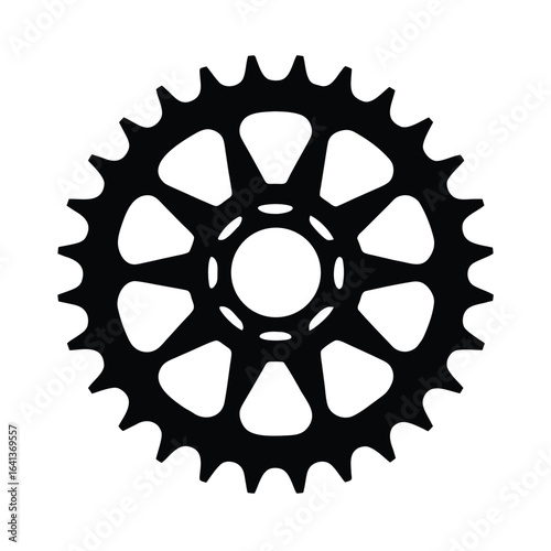 Bicycle sprocket  silhouette vector, Set of Bicycle sprocket  silhouette vector 