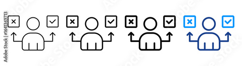 Decide Icon Multiple Outline Collection Set