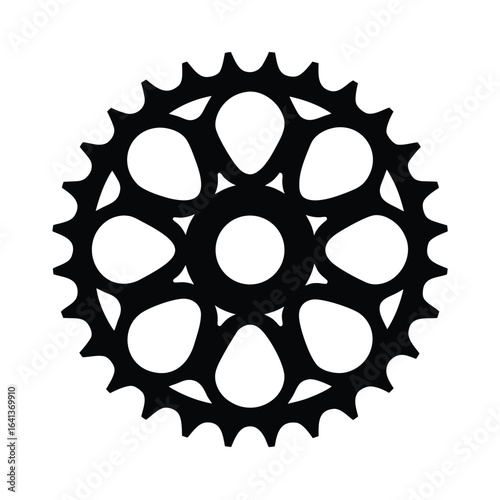 Bicycle sprocket  silhouette vector, Set of Bicycle sprocket  silhouette vector 