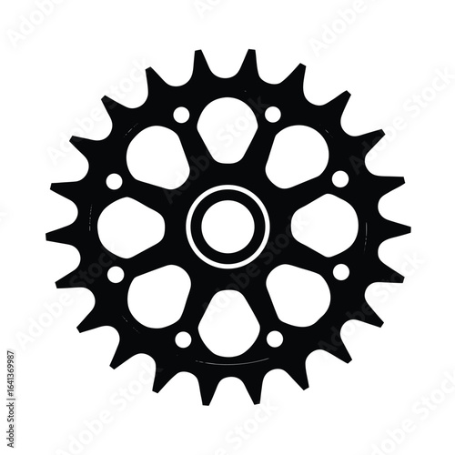 Bicycle sprocket  silhouette vector, Set of Bicycle sprocket  silhouette vector 