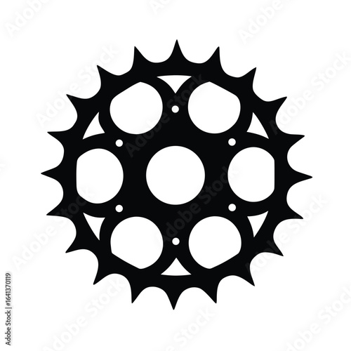 Bicycle sprocket  silhouette vector, Set of Bicycle sprocket  silhouette vector 