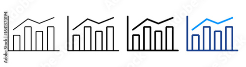 Forecasting Icon Multiple Outline Collection Set