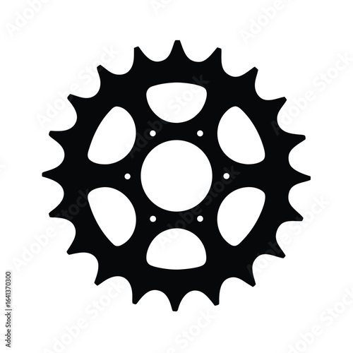 Bicycle sprocket  silhouette vector, Set of Bicycle sprocket  silhouette vector 