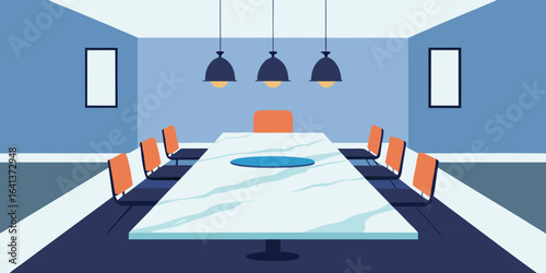 modern boardroom marble flooring sculpture