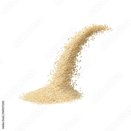 Flowing Sesame Seeds Culinary Ingredient in Motion