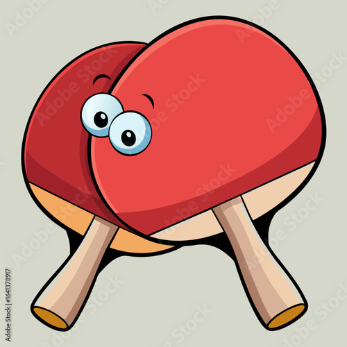 Cartoon Ping Pong Paddles